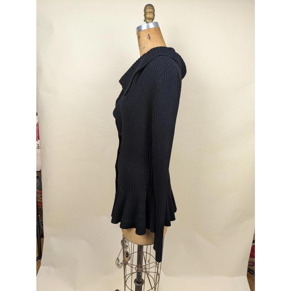 sarah burton for alexander avant garde mcqueen black peplum cardigan - Picture 3 of 8